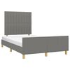 vidaXL Bedframe zonder matras 120x190 cm stof donkergrijs