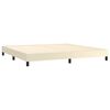 vidaXL Boxspring bed kunstleer cr&egrave;mekleurig 200x200 cm