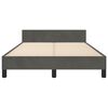 vidaXL Bedframe zonder matras 120x190 cm fluweel donkergrijs