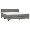 vidaXL Boxspring met matras stof donkergrijs 160x200 cm