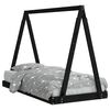 vidaXL Kinderbedframe 80x160 cm massief grenenhout zwart