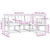 vidaXL Buiten bankenset met kussen 4 pcs Natuurlijk en Cr&egrave;me