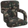 vidaXL Verstelbare vlo stoelen Legergroen 58 x 62 x 58 cm Stof