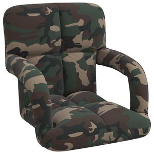 vidaXL Verstelbare vlo stoelen Legergroen Stof
