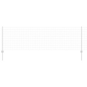 vidaXL Euro-hek met palen 25 x 0,8 m Gegalvaniseerd staal Mesh