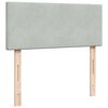 vidaXL Boxspring met matras fluweel lichtgrijs 120x200 cm