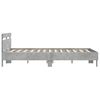 vidaXL Bedframe met hoofdeinde bewerkt hout betongrijs 140x190 cm