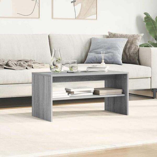 vidaXL Tv-meubel 80x40x40 cm bewerkt hout grijs sonoma eikenkleurig