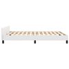 vidaXL Bedframe met hoofdbord kunstleer wit 140x200 cm