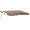 vidaXL Uitschuifbare luifel Taupe 3,5 x 2 m Polyester en Metaal