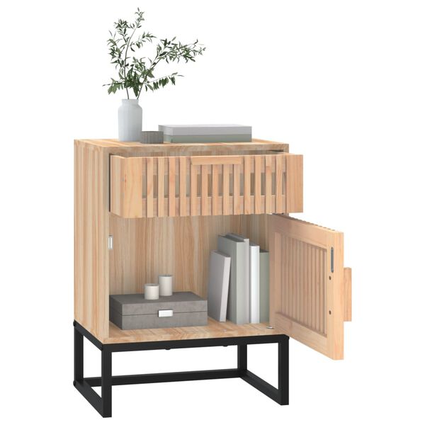 vidaXL Nachtkastje 40x30x55,5 cm bewerkt hout en ijzer