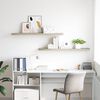 vidaXL Wandschappen zwevend 2 st 120x23,5x3,8 cm MDF eikenkleurig