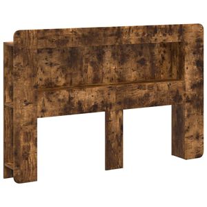 vidaXL Hoofdbordkast met opslag Gerookt eiken Geconstrueerd hout