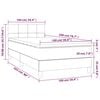 vidaXL Boxspring met matras en LED fluweel lichtgrijs 100x200 cm