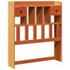 vidaXL Hoofdbord met opbergruimte 75 cm massief grenenhout wasbruin
