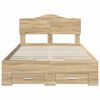 vidaXL Bedframe met hoofdeinde Sonoma Eiken 120 x 200 cm Bewerkt hout