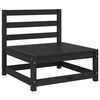 vidaXL Tuinmiddenbank 2 st massief grenenhout zwart
