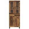 vidaXL Hoge kast 2 pcs Oud Hout Bewerkt hout