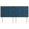 vidaXL Hoofdbord donkerblauw 180x7x118/128 cm fluweel