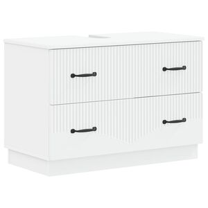 vidaXL Badkamer wastafelkast HOORN Wit 82 x 41 x 56 cm Bewerkt hout