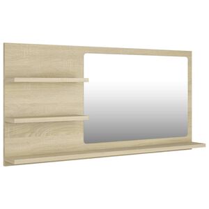 vidaXL Badkamerspiegel 90x10,5x45 cm bewerkt hout sonoma eikenkleurig