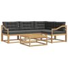 vidaXL Buiten bankenset 5 st Wit en antracietkleurig Polyester