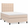 vidaXL Boxspring met matras en LED kunstleer cappuccinokleur 120x190cm