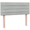 vidaXL Boxspring met matras fluweel lichtgrijs 120x220 cm