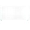 vidaXL Euro-hek met palen 25 x 1,2 m PVC-Coated Staal Groen Mesh
