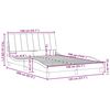 vidaXL Bedframe zonder matras "Hanko" stof donkerbruin 140x190 cm