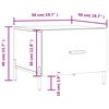 vidaXL Salontafel 50x50x40 cm bewerkt hout hoogglans wit