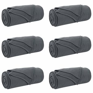 vidaXL Kleden 6 st Donkergrijs 240 x 220 cm 4.44 kg Fleece