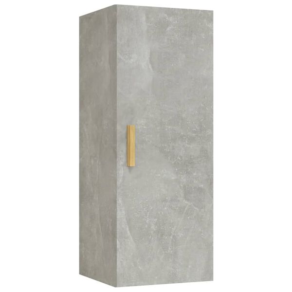 vidaXL Wandkast 34,5x34x90 cm bewerkt hout betongrijs