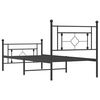 vidaXL Bedframe met hoofd- en voeteneinde metaal zwart 90x190 cm