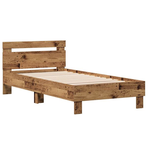 vidaXL Bedframe Oud Hout 193 x 95 x 88 cm Massief Eikenhout