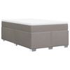 vidaXL Boxspring met matras stof taupe 120x200 cm