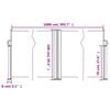 vidaXL Windscherm uittrekbaar 100x1000 cm antraciet