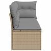vidaXL Tuinbank 3-zits met kussens poly rattan beige