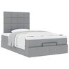 vidaXL Ottoman bed met matras 120x200cm stof lichtgrijs
