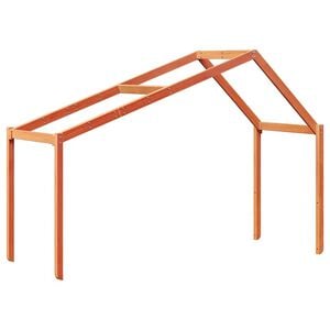 vidaXL Kinderbedhuisje 213x95,5x144,5 cm massief grenenhout wasbruin