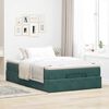 vidaXL Ottoman bed met matras 120x200cm fluweel donkergroen