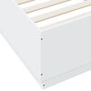 vidaXL Bedframe met LED-verlichting bewerkt hout wit 90x200 cm