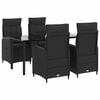 vidaXL Bank tafel set 5 pcs PE Rattan en Poeder-Coated Staal
