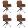 vidaXL Draai Eetstoelen 4 pcs Nep Suede Leer Bruin 54 x 55 x 86 cm