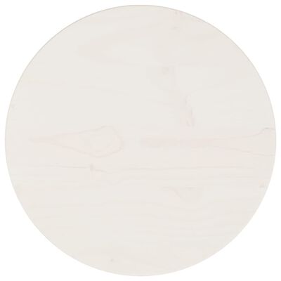 vidaXL Tafelblad Ø30x2,5 cm massief grenenhout wit