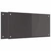 vidaXL Keukenachterwand 2 pcs Donkergrijs 80 x 40 cm gehard glas