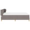 vidaXL Boxspringbed met matras met hoofdeinde Taupe 140 x 200 cm Stof