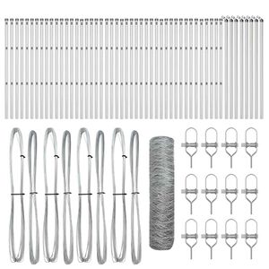 vidaXL Grond Fix Gelast Draadhek 100 x 0,8 m (B x H)