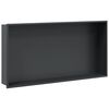 vidaXL Douchenis 62x32x9 cm roestvrijstaal matzwart