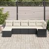 vidaXL Tuin Sofa Set met kussen Zwart poly rattan